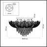 Люстра ODEON LIGHT PAROTI HALL ODL24 519 E14 11*40W металл хрусталь стекло, золото прозрачный янтарный 5048/11