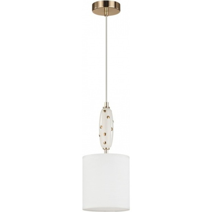 Подвес ODEON LIGHT POLLEN MODERN ODL_EX24 43 E14 1*40W золотой/молочный/белый/металл/керамика/ткань 5423/1